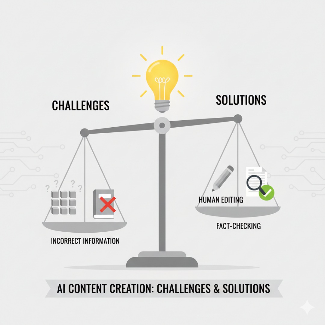 چالش‌های تولید محتوا با هوش مصنوعی و راه‌حل‌ها